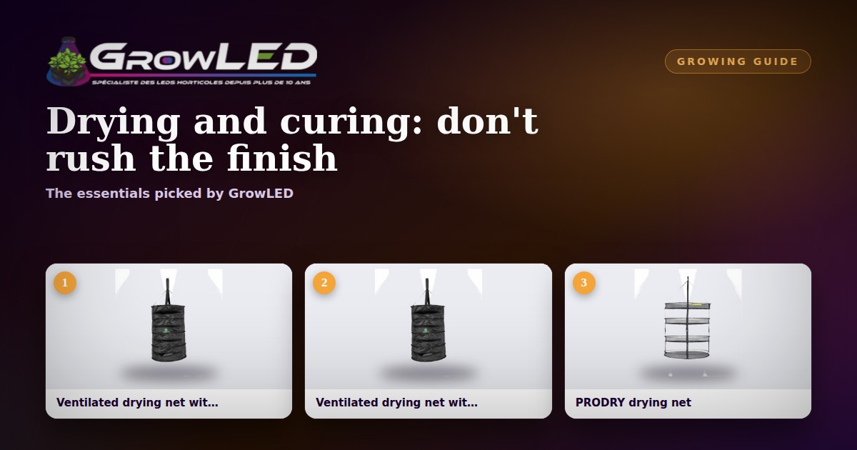 Drying and curing: the step that decides the whole quality of your harvest